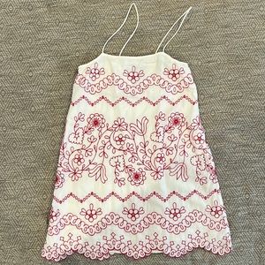 Zara Embroidered Tank Dress